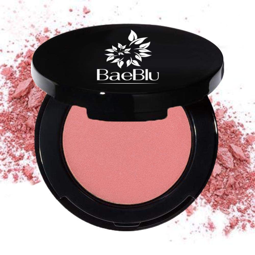 Best Organic 100% Natural Non-GMO Vegan Pressed Powder Blush for Face, Made in USA by BaeBlu, Petal