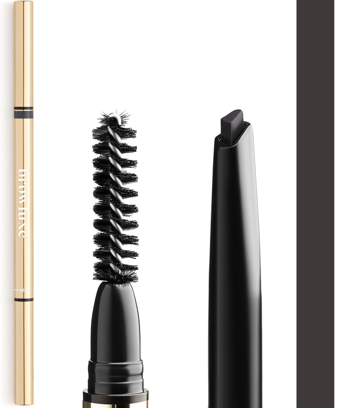 Browluxe Eye Brow Pencil | Ultra Thin Precision Eyebrow Pencil | Long Lasting, Waterproof Eyebrow Makeup | Nourishing Brow Definer Pencil | Ash