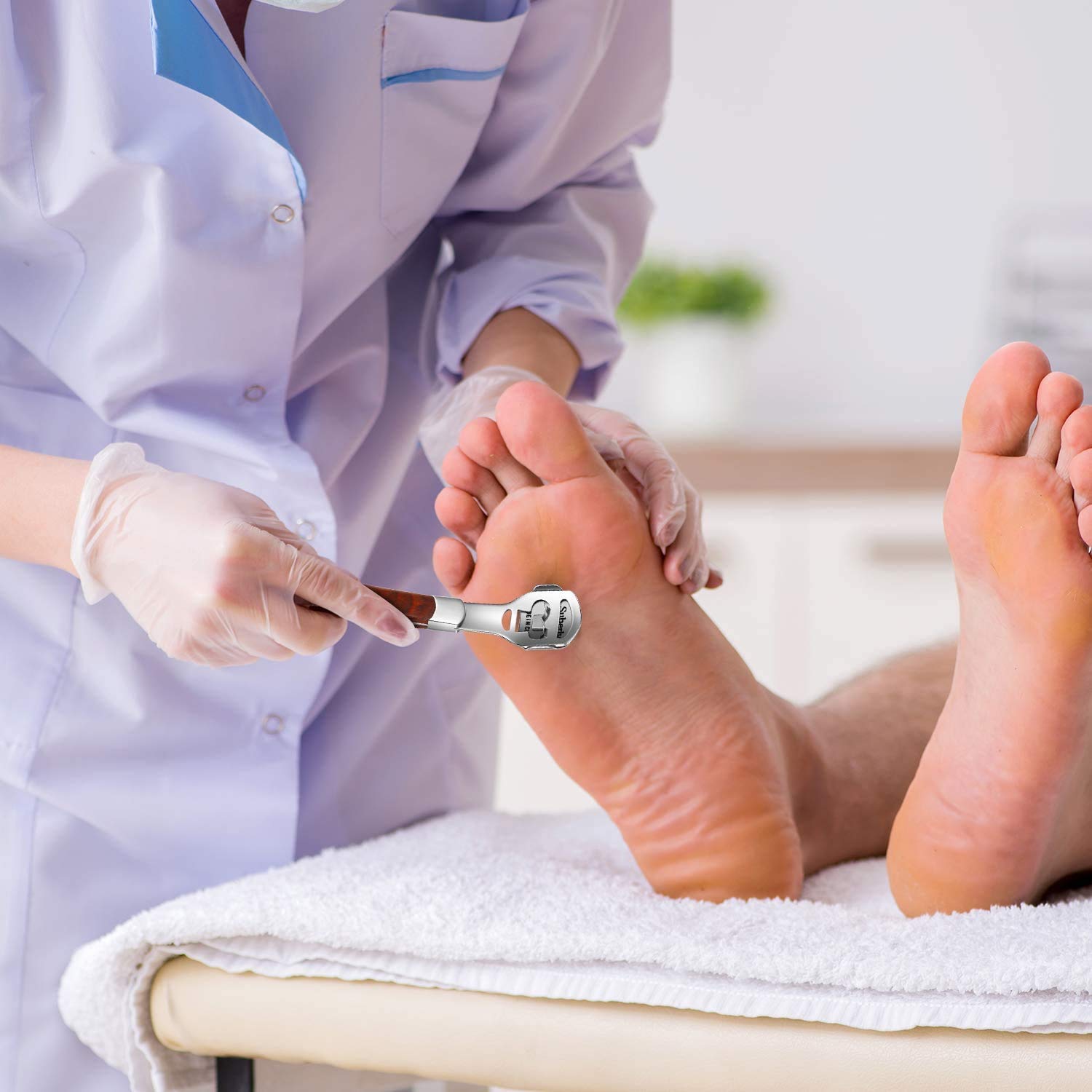 YIMART Foot Corn Removal Cutter Scraper with 10 Blades Cuticle Dead Skin Callus Remover Stainless Steel Professional Pedicure Tool Set