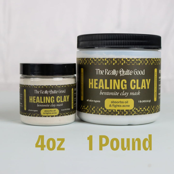 The Really Quite Good Detoxifying Clay Facial Mask with Exfoliant: Bentonite Clay Absorbs Oil, Clears Acne, Reduces Blackheads, and Bentonite Clay Acne-Free with Deep Pore Cleansing