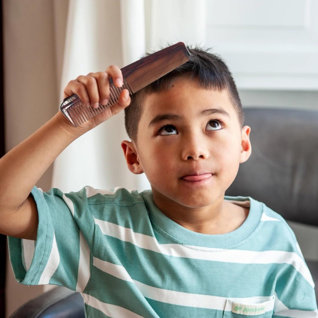 GBS Grooming Comb Combo - 5 Tortoise Unbreakable Pocket Comb Comes with All Fine Black Pocket Comb & Coarse/Fine Pocket Comb by GBS