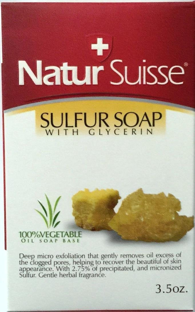 Natur Suisse Jabon De Azufre Sulfur Soap 3.5 oz. With Glycerin