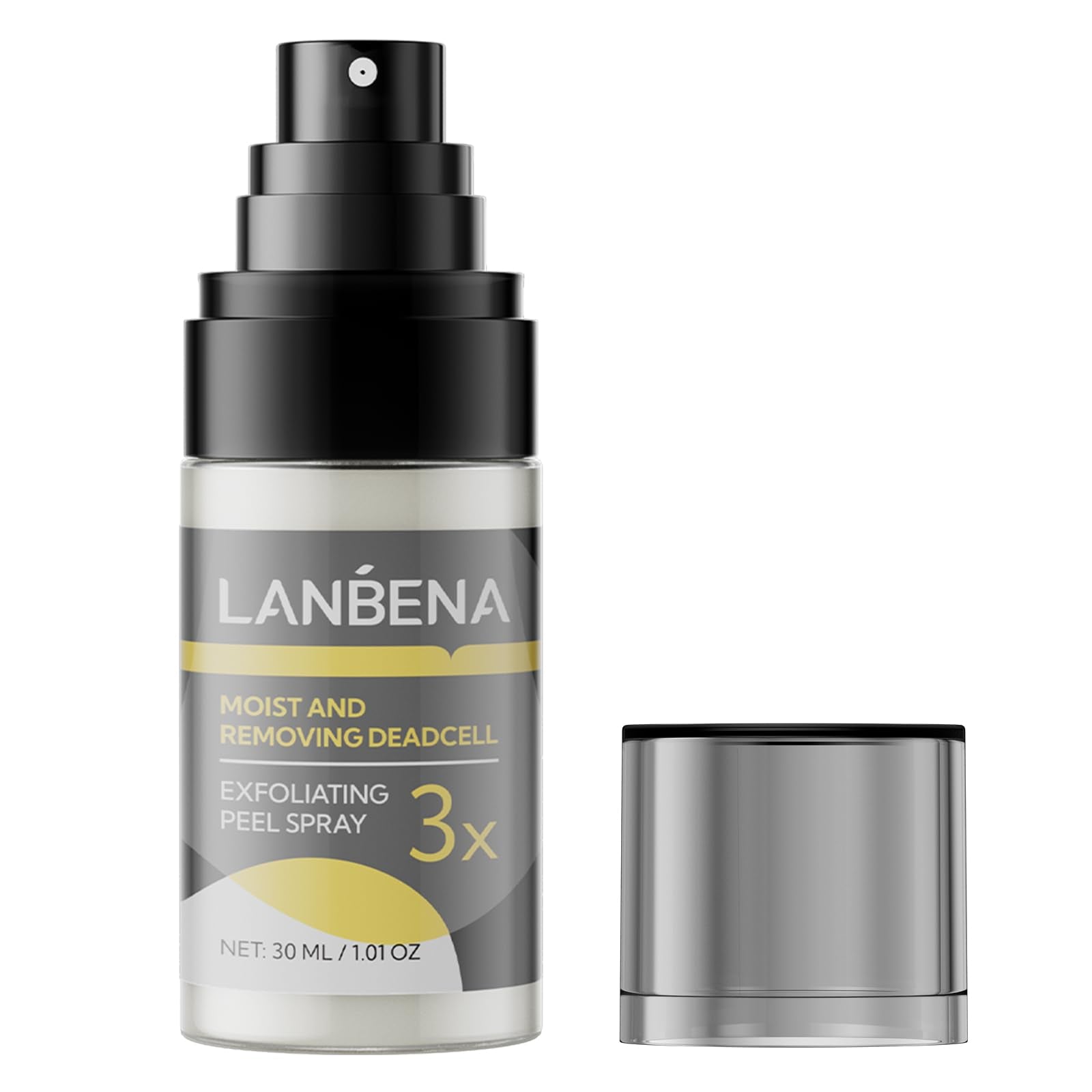 Body and Face Exfoliating Spray, LANBENA Exfoliating Spray 30ml, Exfoliates Dead Skin, Unclogs Pores, Moisturizing with 7 Plant Extracts & Exclusive Korean Patent Ingredient