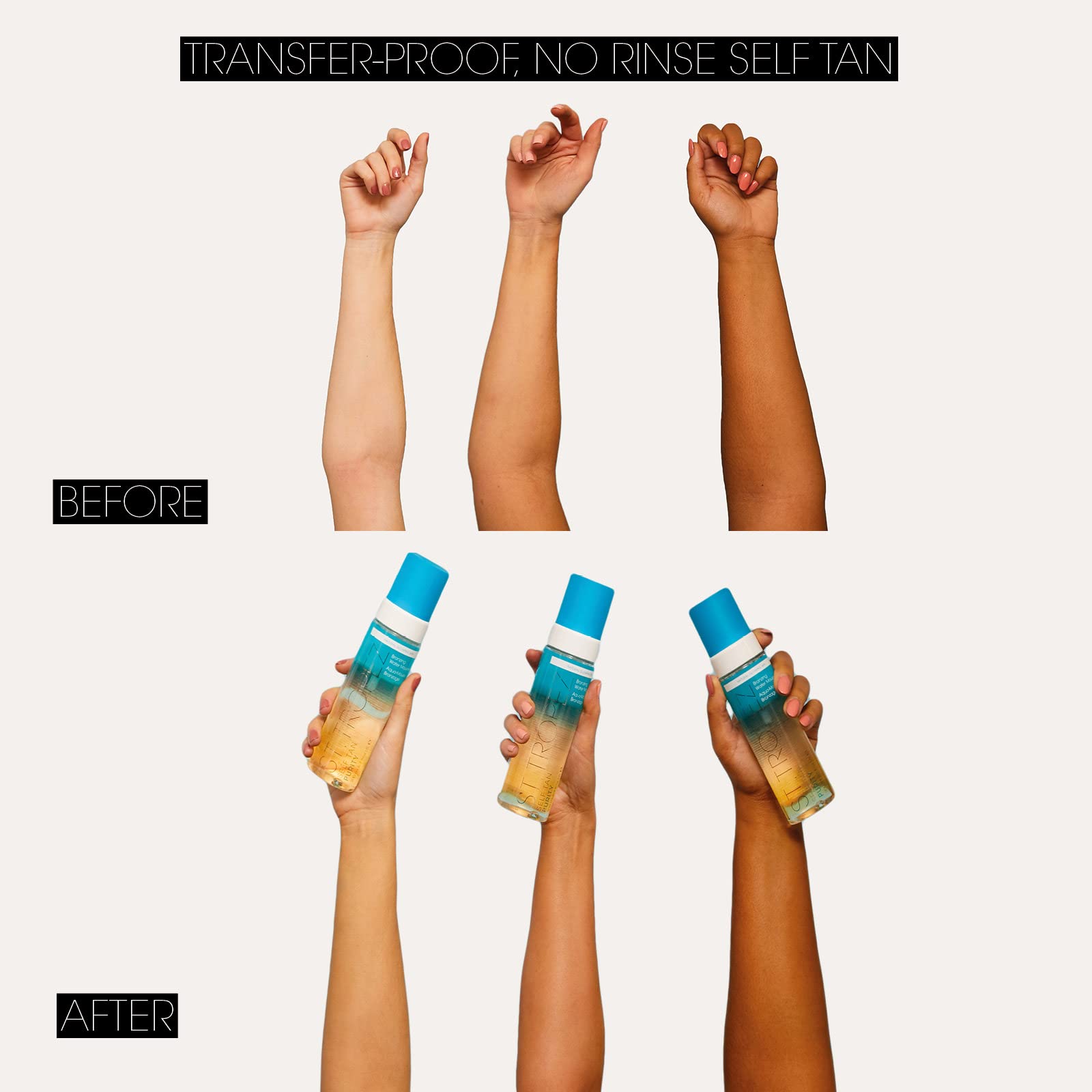 St Tropez Self Tan Purity Bronzing Water Mousse, 100% Clean, Vegan Friendly Self Tanner, Lightweight Tanning Mousse with Tropical Scent, 6.7 Fl Oz