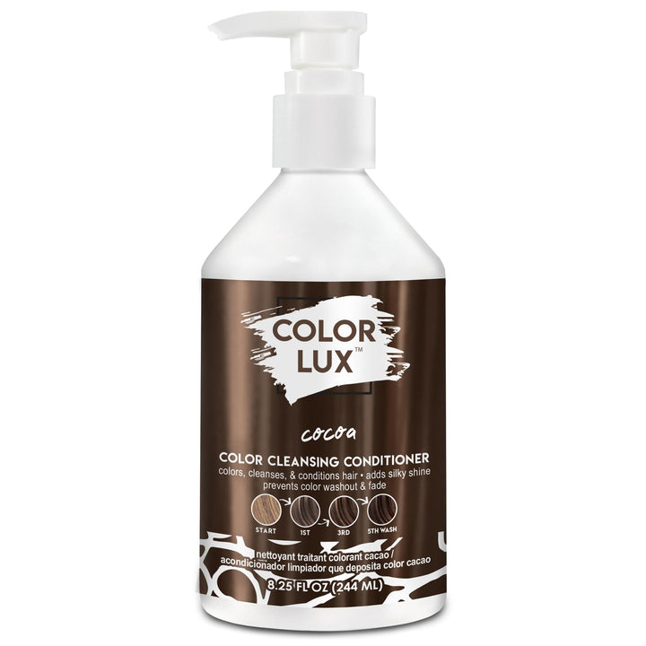 Color Lux Color Cleansing Conditioner, Cocoa, 3-in-1 Color Depositing Formula, Vegan, Sulfate-Free, Paraben-Free, 8.25 oz