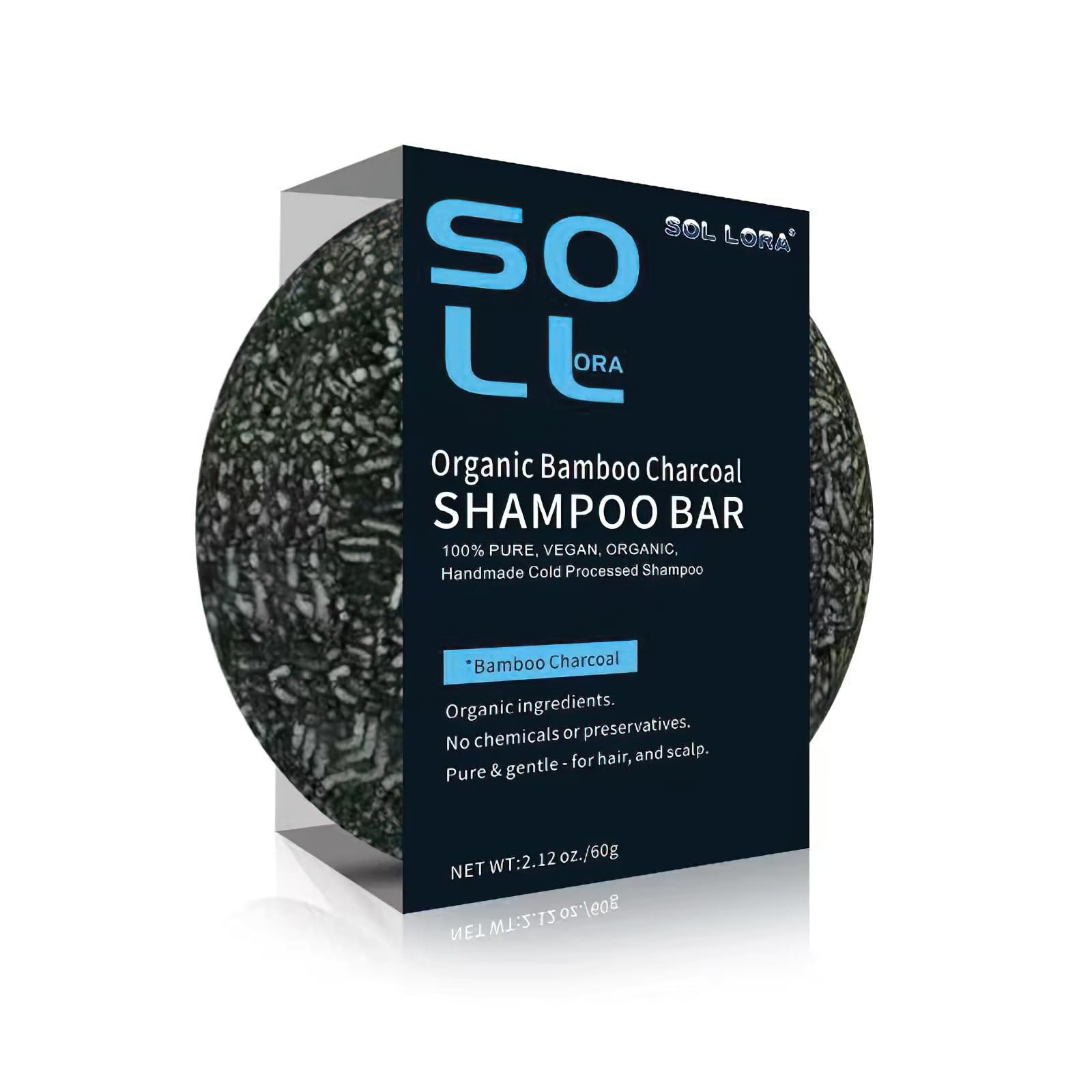 MIELIKKI Hair Soap, Natural Organic Bamboo Charcoal Shampoo Bar, Gray Hair Reverse Bar, Darkening Oil Control for Women Men