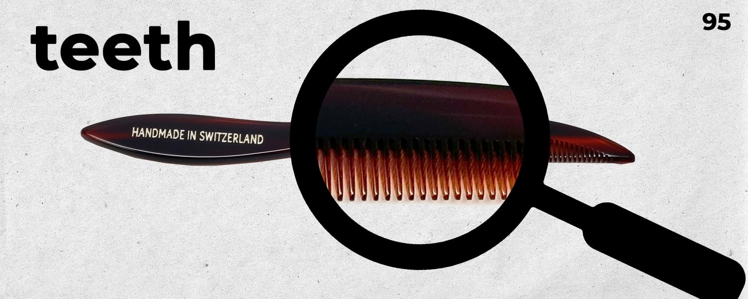 Hand-made tortoise mustache comb #95