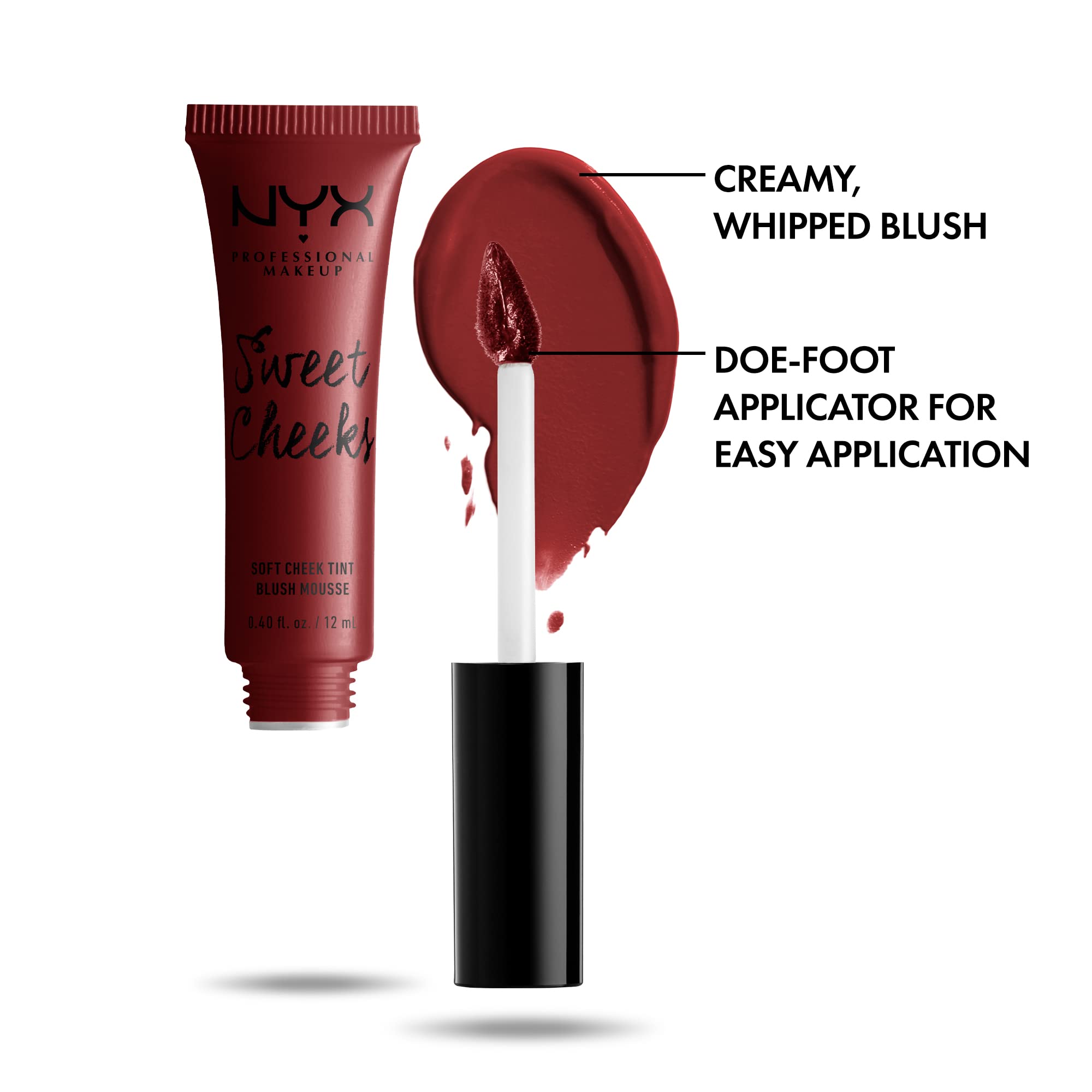 NYX PROFESSIONAL MAKEUP Sweet Cheeks Soft Cheek Tint, Cream Blush - Bombshell