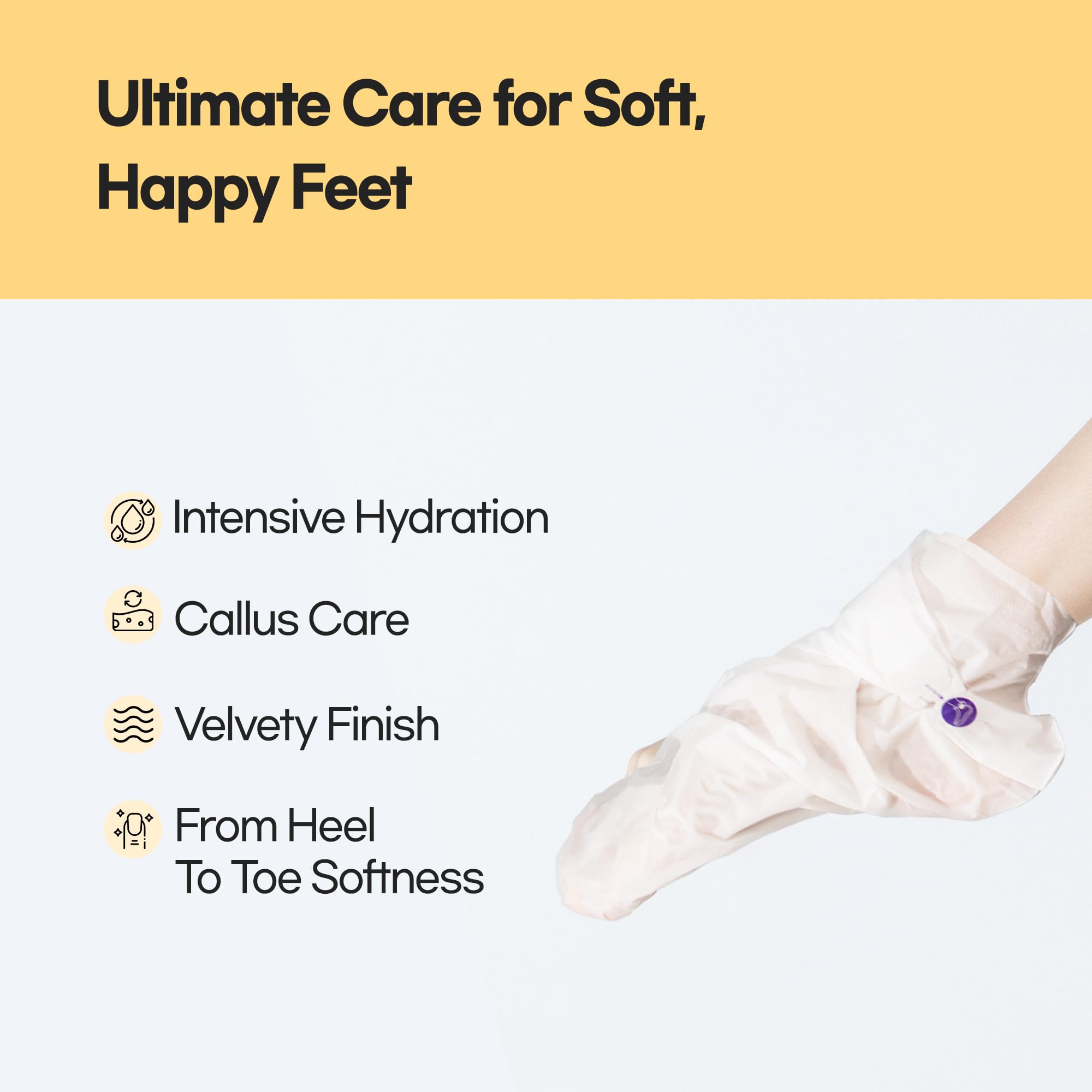 Epielle Hydrating Foot Masks, 6 Pairs of Moisturizing Socks for Cracked Feet, Dry Heels, Toes & Calluses, Shea Butter, Jojoba Oil, Vitamin E, Korean Skincare, Easter Gifts, Mother's Day Gifts