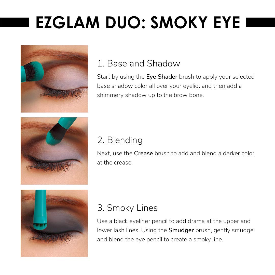 MODA EZGlam Duo Smoky Eye Makeup Brush Kit