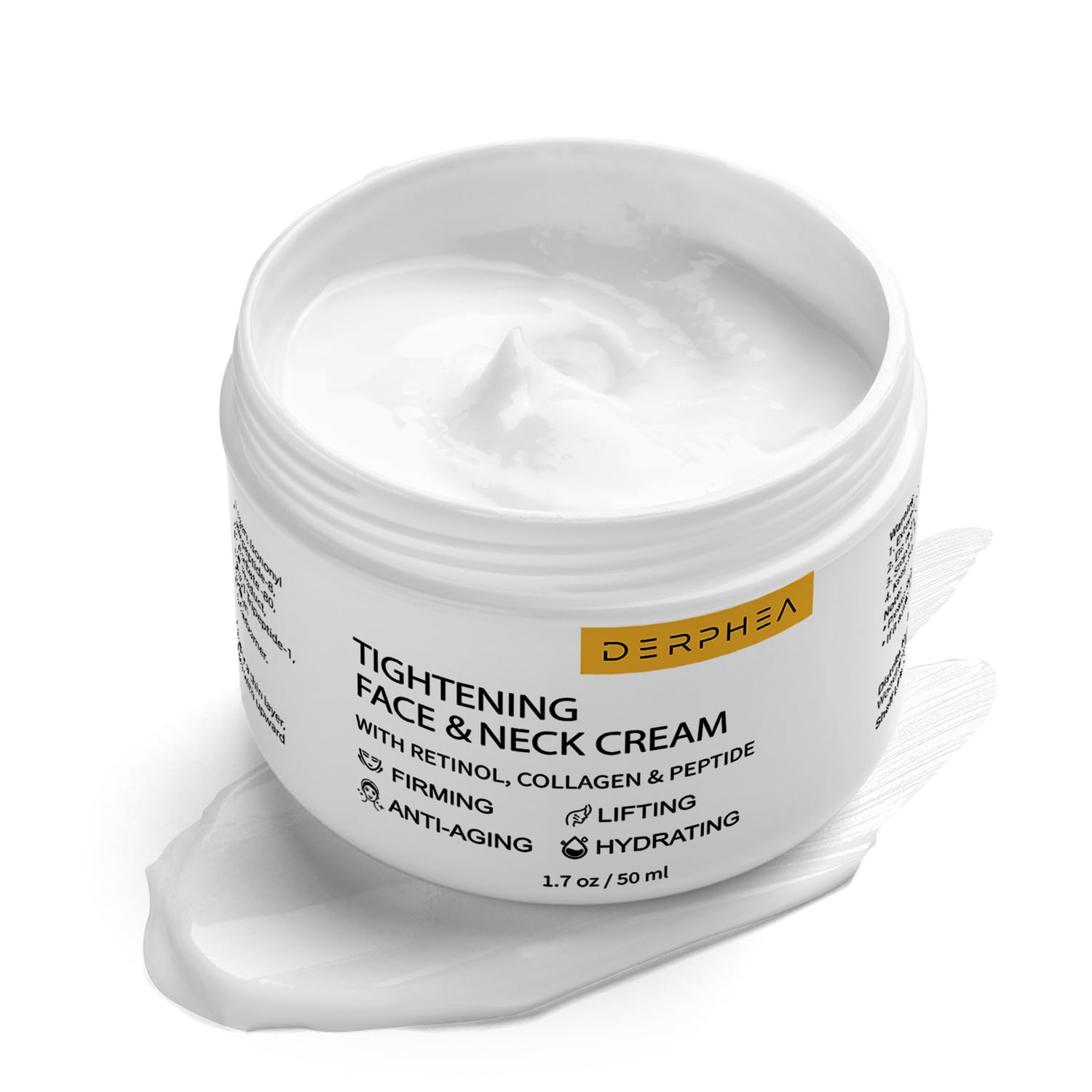 DERPHEA Neck Tightening Cream, Neck Cream, Face Firming Cream For Tightening & Firming Skin, Fine lines, Loose & Sagging Skin On Face, Neck, Or Other Skin Areas(1.7 OZ)