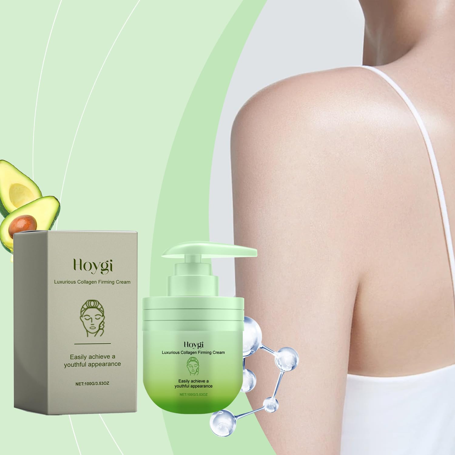 Divglow Luxurious Collagen Firming Cream, Skin Tightening Cream, Moisturizer Collagen Lifting Body Cream For Dry Skin, Collagen Firming Lotion Body Moisturizer Firms & Tightens For Youth Looking Skin