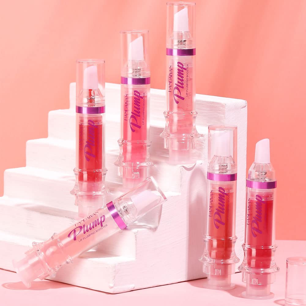 Plumping Lip Oil With Chili Extract - Fuller Lips Instantly! Ultra-Hydrating & Nourishing, Glossy Finish Lip Glow Oil, Lip Plumping Booster Plump, Smooth, and Define Your Lips Naturally (01 Pink)
