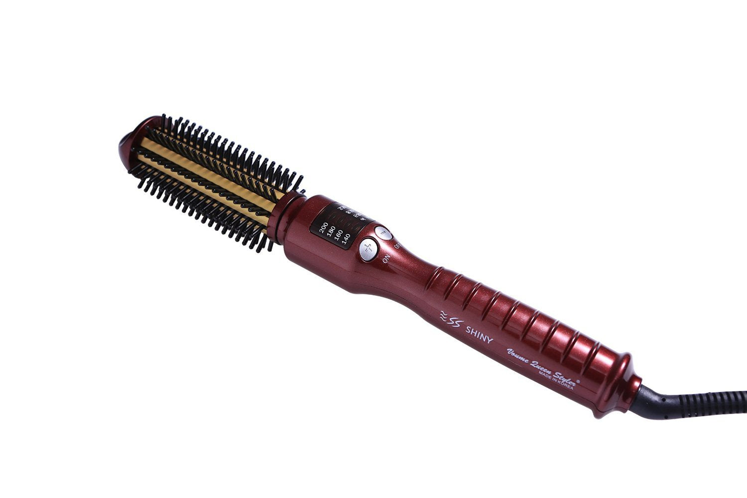 SS Shiny Volume Queen Styler Pro Curling Hair Iron Hot Air Brush Red
