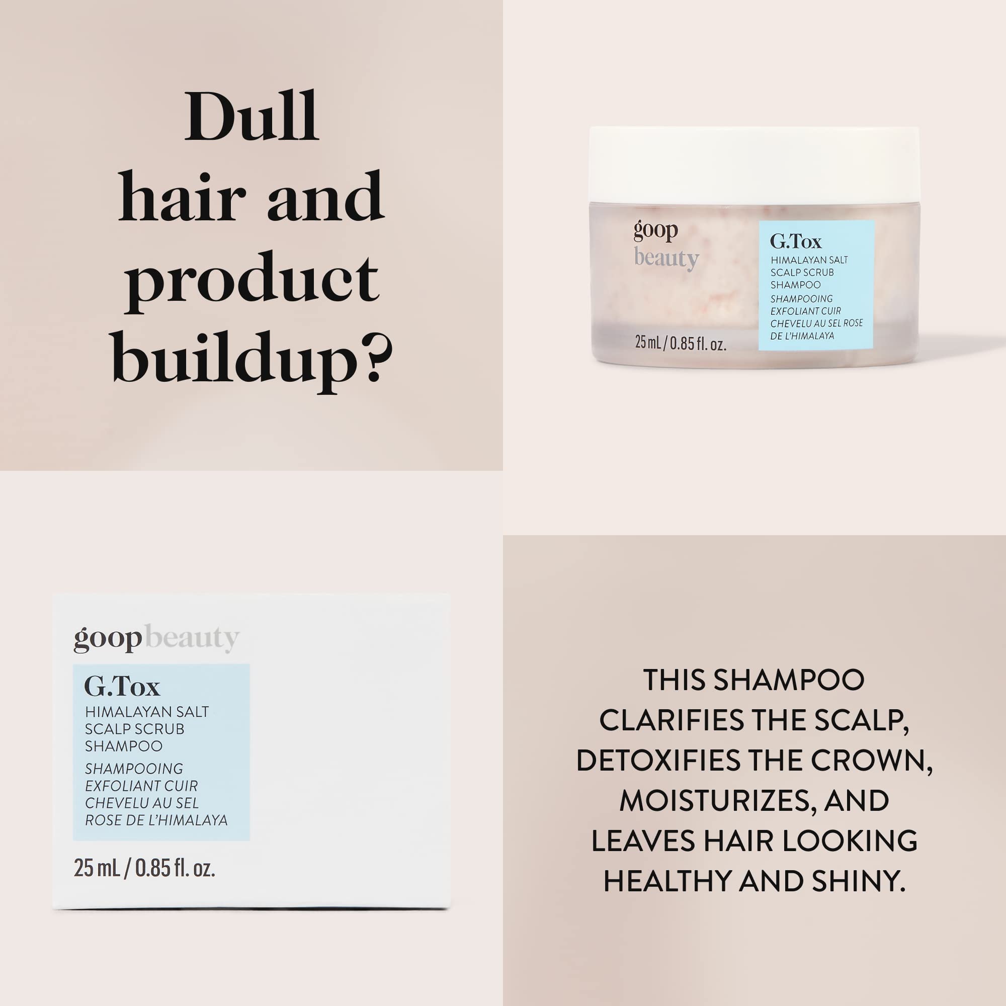 goop Beauty Scalp Scrub Shampoo | Exfoliator to Dexofiy & Purify | Himalayan Salt & Rosehip Oil | Cleanses Hair of Product Buildup | 6.7 fl oz