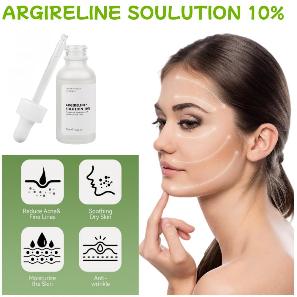 Argireline Serum For Face, Advanced Anti-Wrinkle Facial Serum For Women, Anti-Aging, Moisturizing, Argireline 10% Solution For Face, Suitable For All Skin 30ML