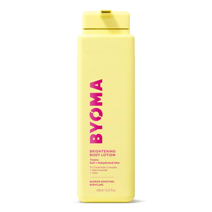 BYOMA Brightening Body Lotion - For Dull, Dehydrated Skin - Creamy Body Moisturizer with Niacinamide & Azelaic Acid - Brightens & Evens Skin Tone - Skin Barrier Repair - 16.9 fl oz