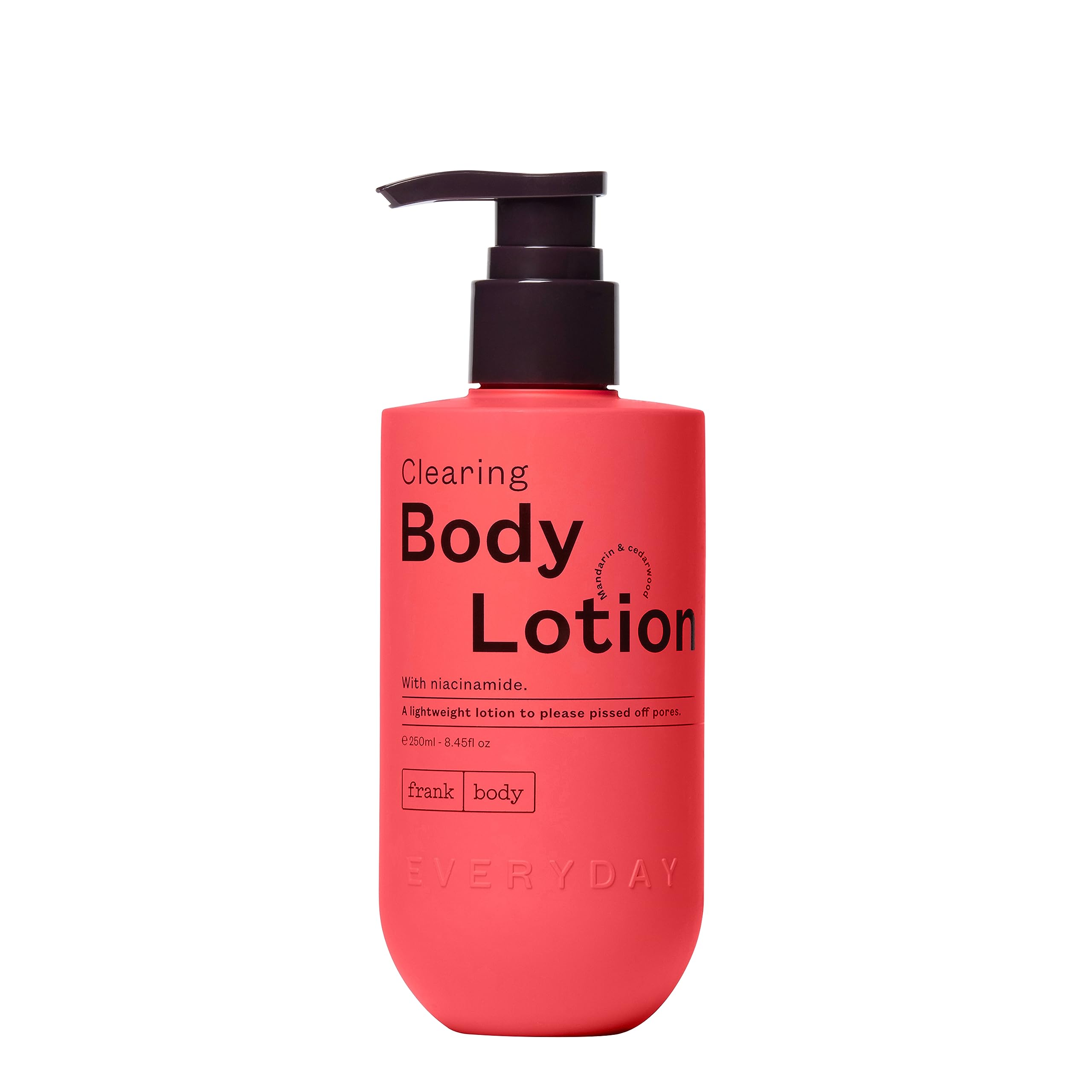 frank body Clearing Body Lotion | Vegan & Cruelty Free |Lightweight, Fast-Absorbing Gel-Lotion| With Niacinamide for a Healthy Skin Barrier | Mandarin & Cedarwood Scented (250ml / 8.45 fl oz)