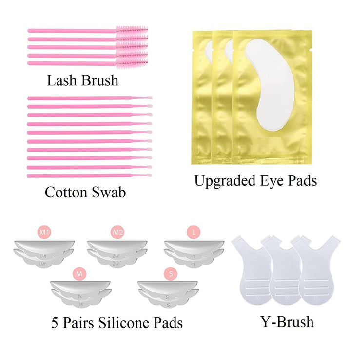 Tubeauty Eyelash Perming Kit Cilia Lift Curling Up Lotion Set Makeup Tools Lashes Lifting Cilia Lift Extension Perm Set With Rods Mini Cilia Perm Rods Glue Professional Full Eyelash Lift Perm
