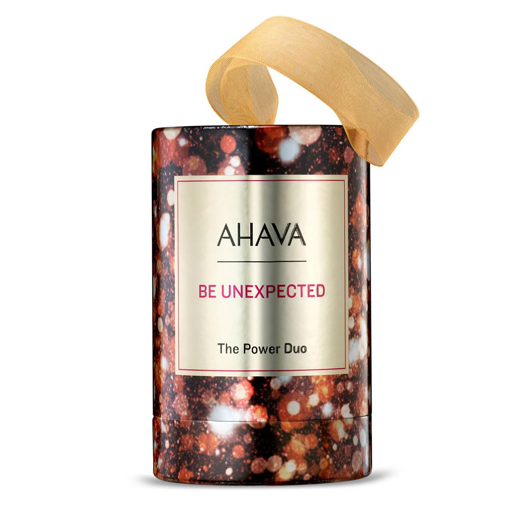 AHAVA The Power Duo Gift Set - Includes Mineral Body Lotion & Mineral Hand Cream, Enriched with Exclusive Dead Sea Mineral Blend Osmoter, 2 x 1.3 Fl.Oz