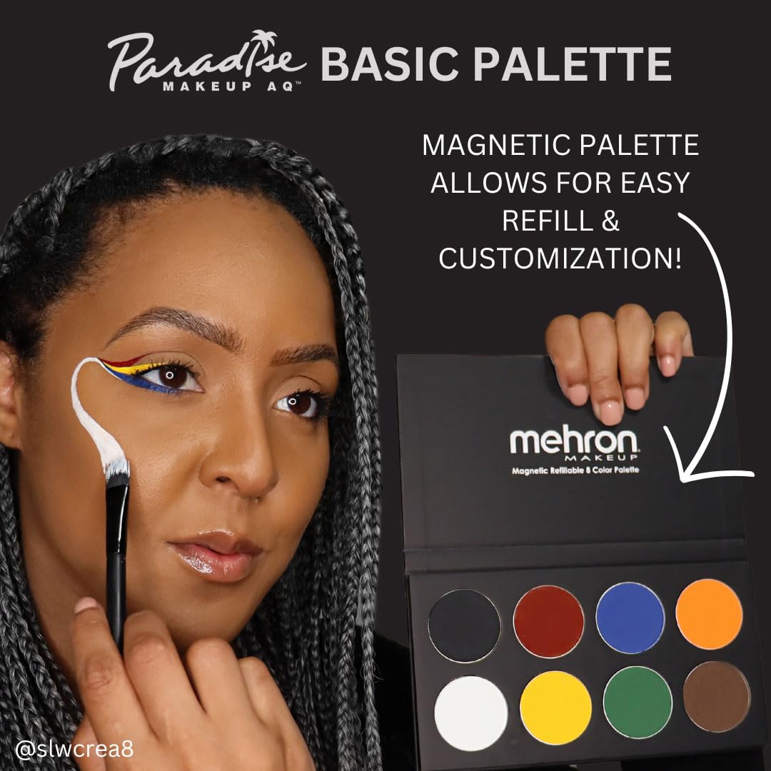 Mehron Face Paint Palette With 8 Colors By Paradise Makeup Aq (Basic)