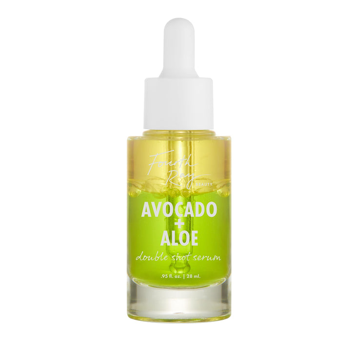 ColourPop Fourth Ray Beauty Avocado + Aloe Double Shot Face Serum - Nourishing & Hydrating Serum with Antioxidant-Rich Avocado Oil & Aloe to Soften Skin (.95 fl oz)