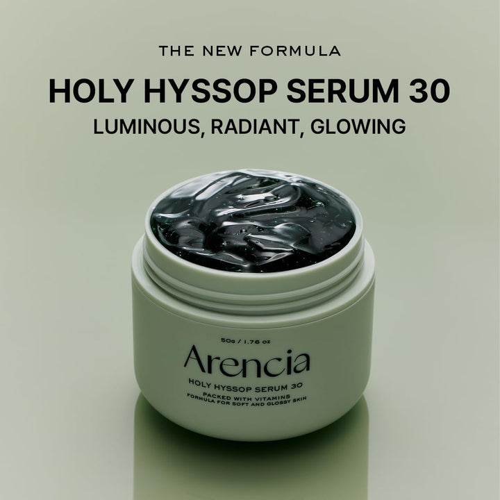 Glow Hyssop Overnight Face Mask Serum - hydrating & Anti-Aging Serum for younger looking Korean Glass Skin, 30% Vitamin A, C, E, 10% Niacinamide, Peptide
