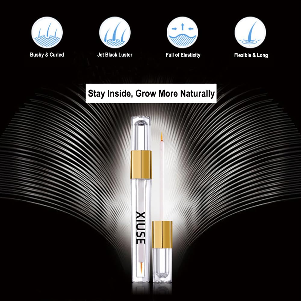 Eyelash Growth Serum, Rapid Lash Enhancer Serum, Eyebrow Grow Serum for Thicker Fuller Longer Lashes & Brows 8ml
