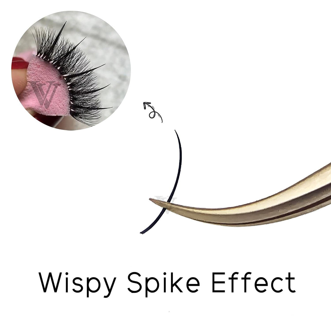 VAVALASH Premade Fan Spikes Lash Extensions Mixed Tray 15-18mm D Curl 0.07mm Matte Black Eyelash Extension Supplies Spikes Fansï¼Ë†D-0.07,15-18mmï¼â€°