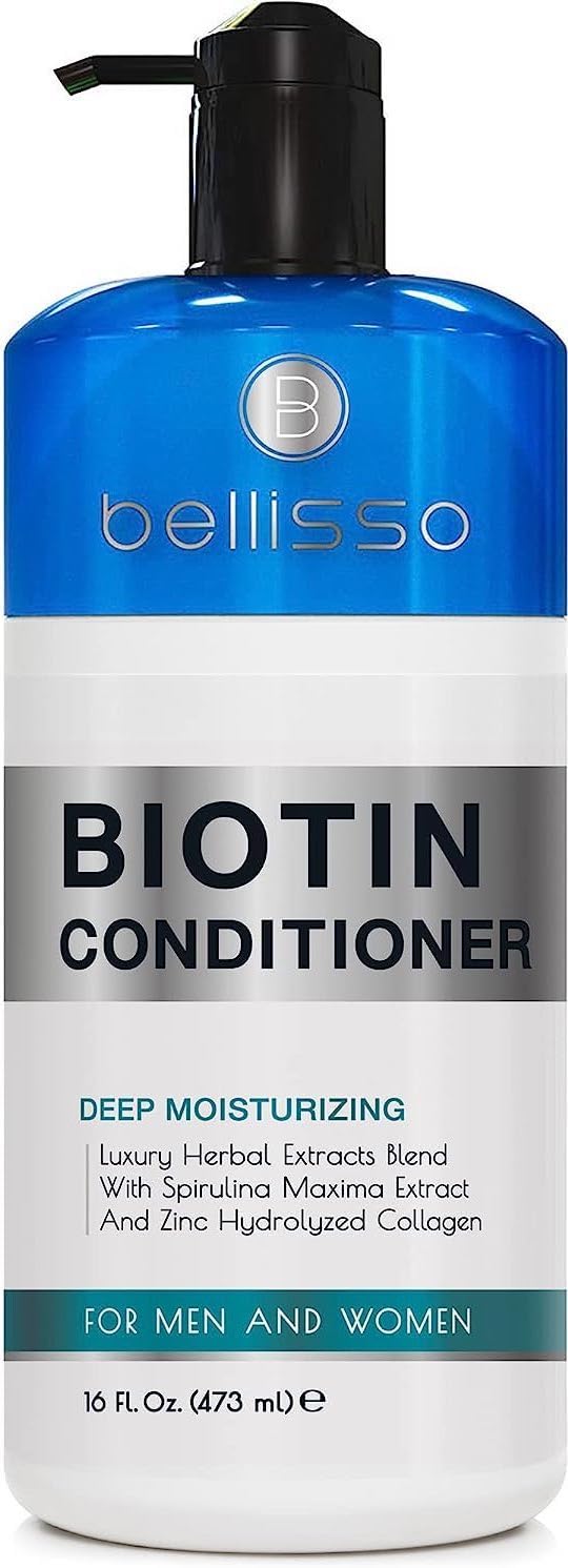 Biotin Conditioner - Sulfate Free Hair Thickening Products for Women and Men - Deep Conditioning Treatment for Dry Damaged Strands - Volumizing Formula Strengthening Curly, Straight and Colored Hair