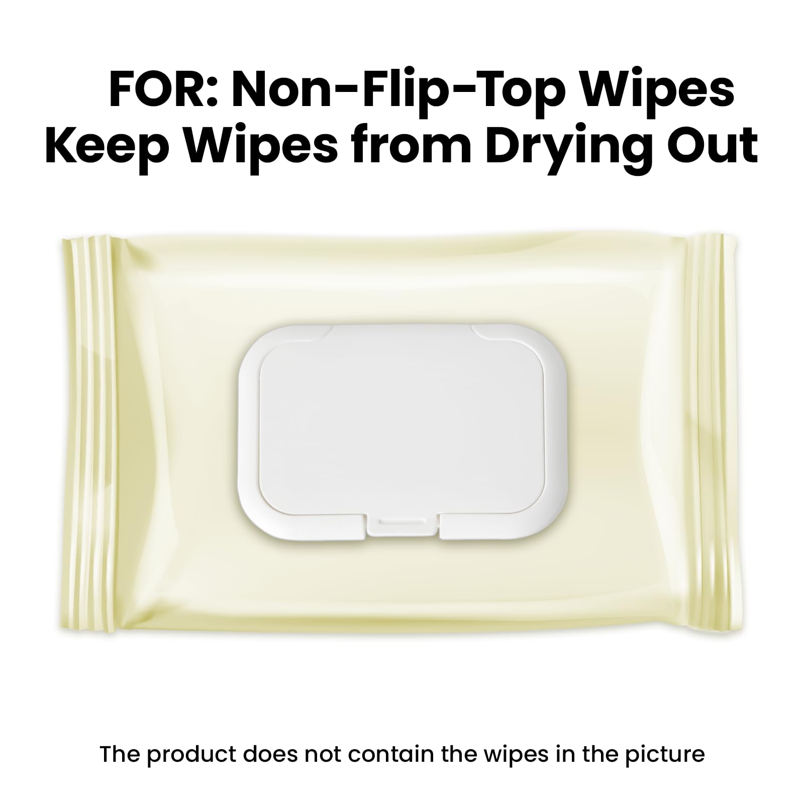 KNOCLOC Reusable Wipes Lid for Non Flip Top Baby Wipes Refill, Reusable for Over 1 Year, 2 Pcs