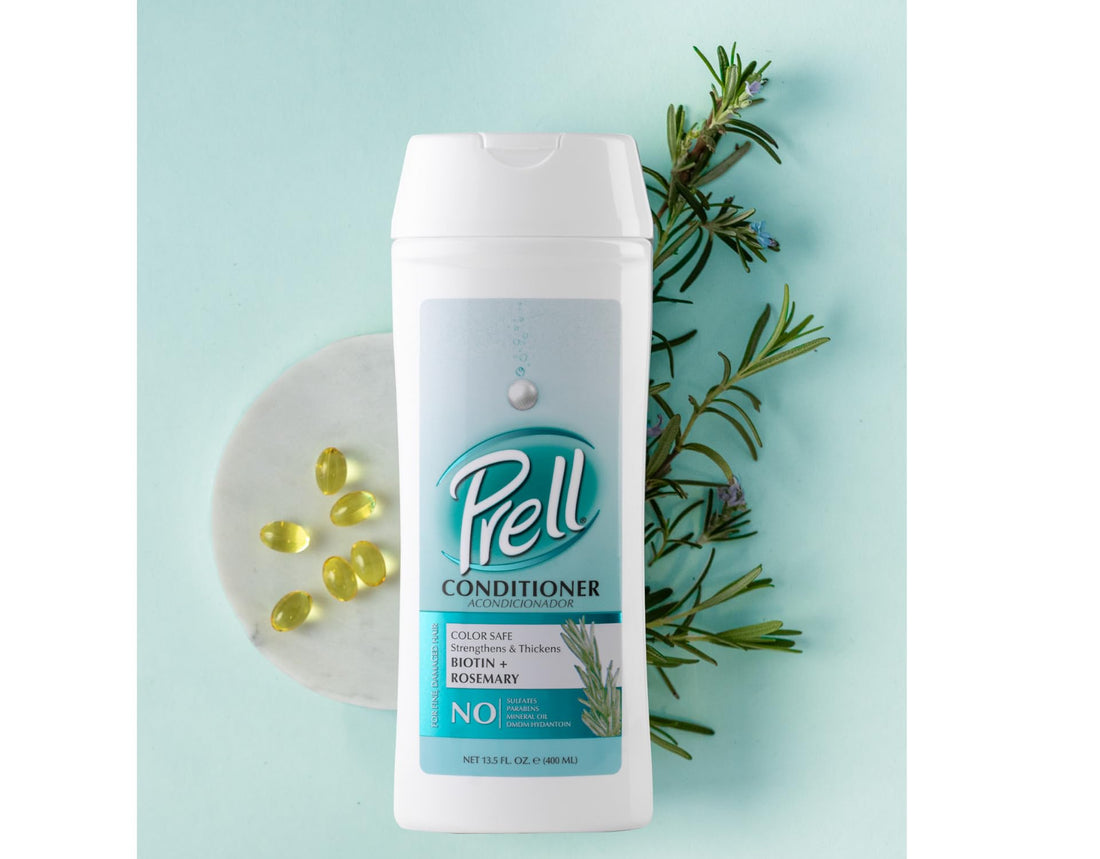 Prell Biotin + Rosemary Strengthens & Thickens Color Safe Shampoo & Conditioner for Fine, Damaged Hair 13.5 fl.oz