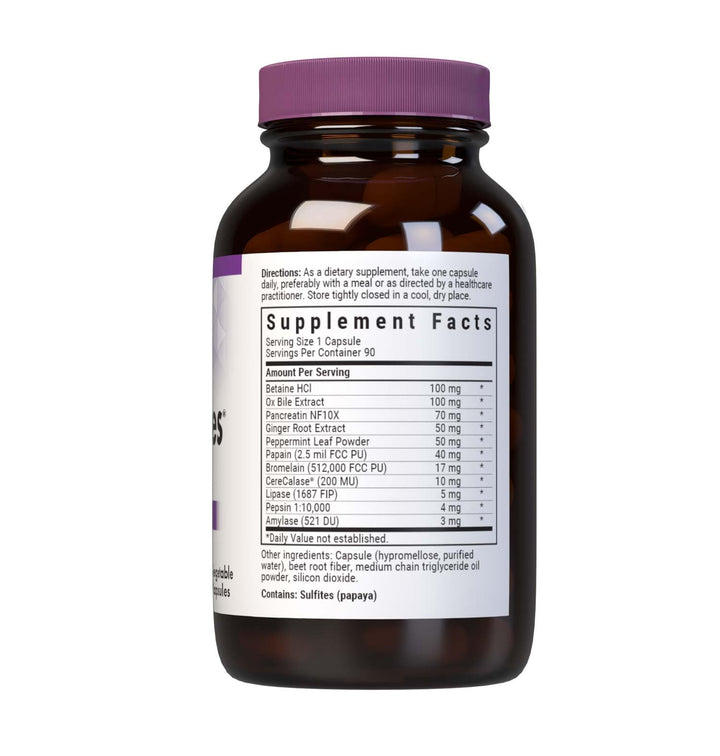 Bluebonnet Nutrition Power-Zymes, Protein Digestive Support*, Soy-Free, Gluten-Free, Dairy-Free, 90 Vegetable Capsules, 90 Servings