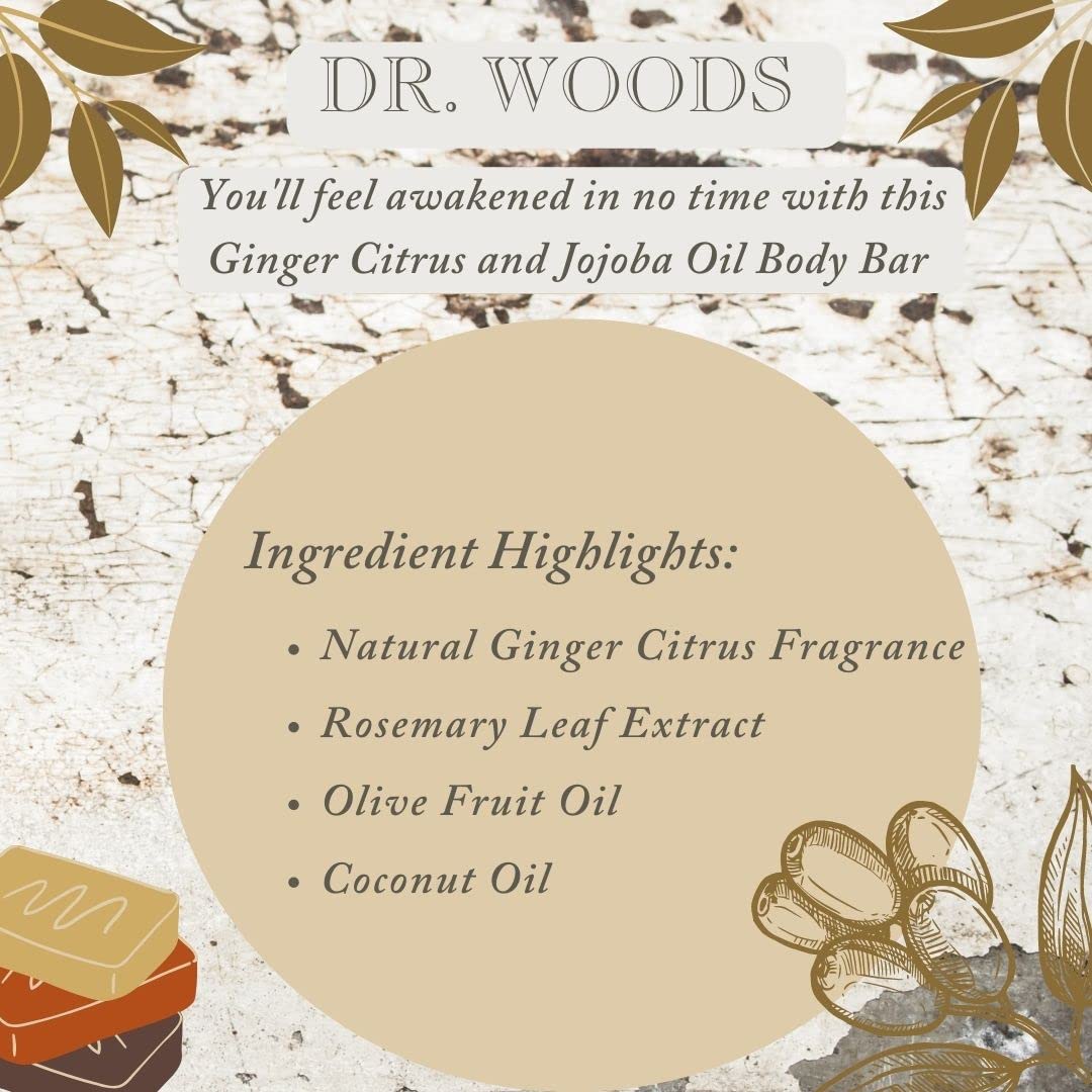 Dr. Woods : Bar Soap Ginger Citrus, 5.25 Oz