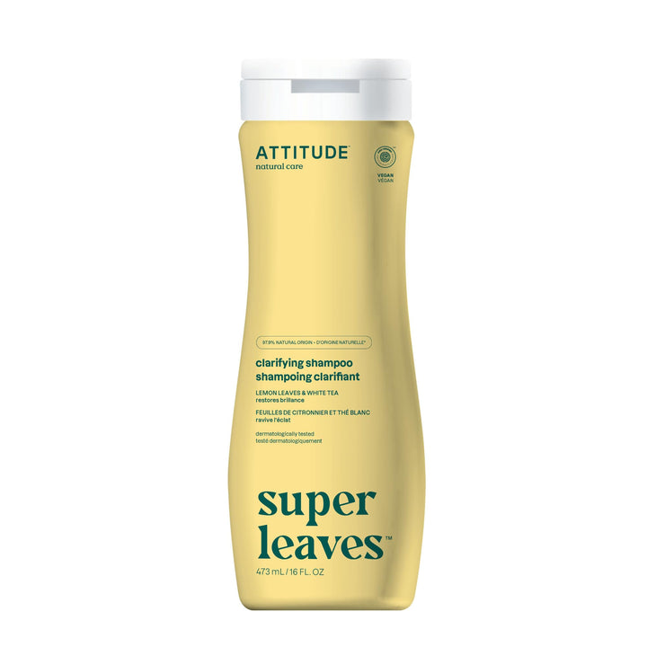 Attitude Natural Shampoo - Clarifying, White Tea and Lemon Leaves, 16 Fluid Ounce