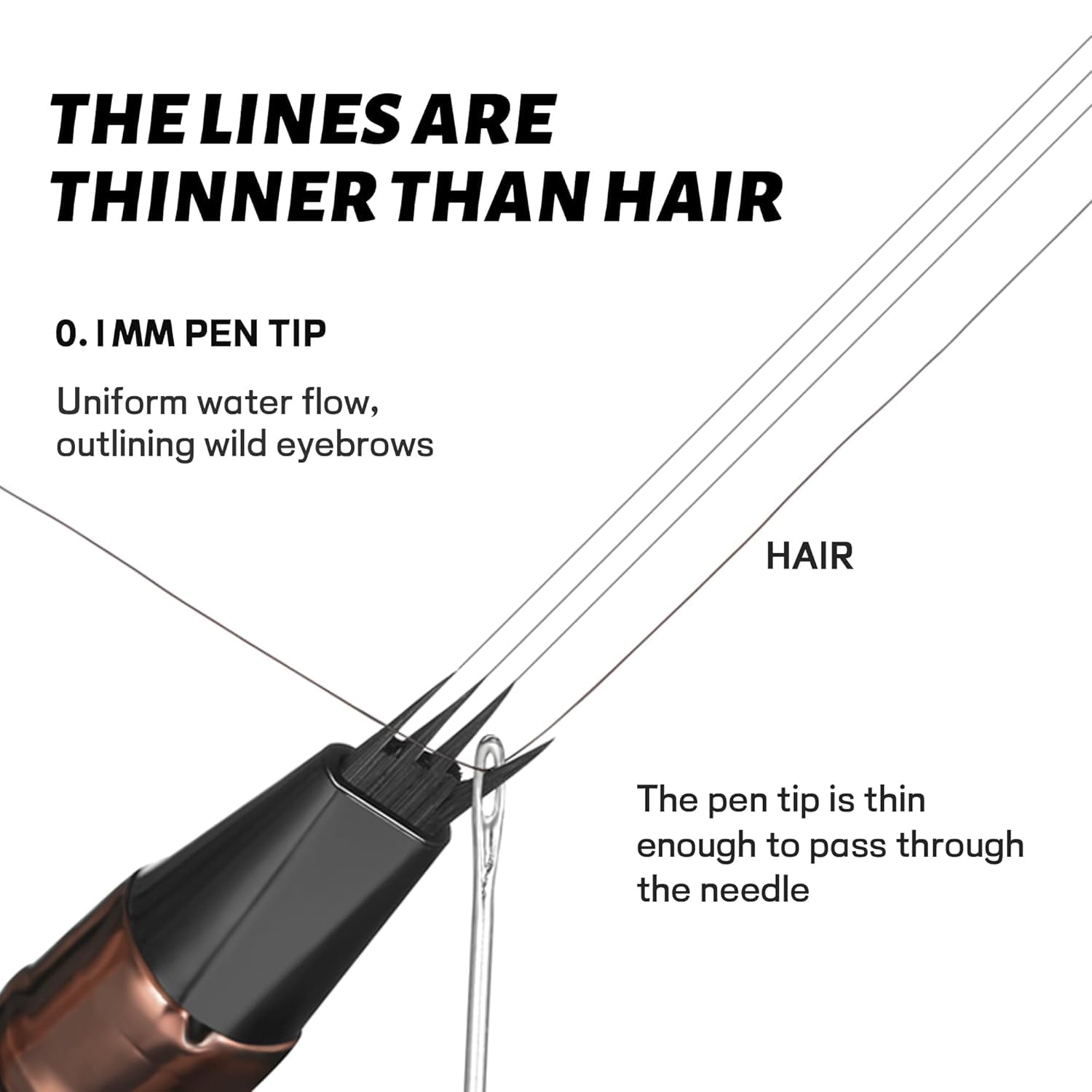 Espoce 2 Pack Eyebrow Pen, Waterproof Microblading Eyebrow Pencil, 4 Tip Precise Eye Brow Makeup Pen for Women to Effortlessly Create Hair Like Natural Brows, Non Dry Out and Last All Day (Dark Brown)