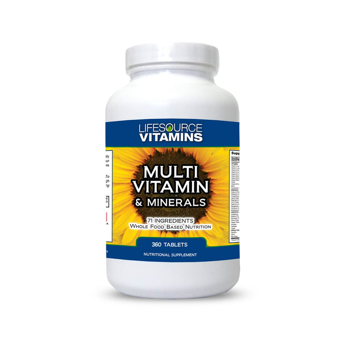 LifeSourceVitamins LifeSource Vitamins Whole Food Multivitamin & Minerals with 71 All Natural Ingredients, Probiotics, Digestive Enzymes, Chelated Minerals and Non-GMO, 360 Tablets