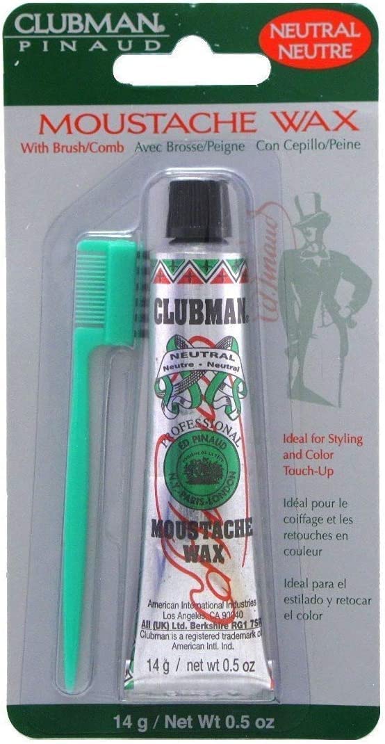 Clubman Moustache Wax Neutral 0.50 oz (Pack of 7)
