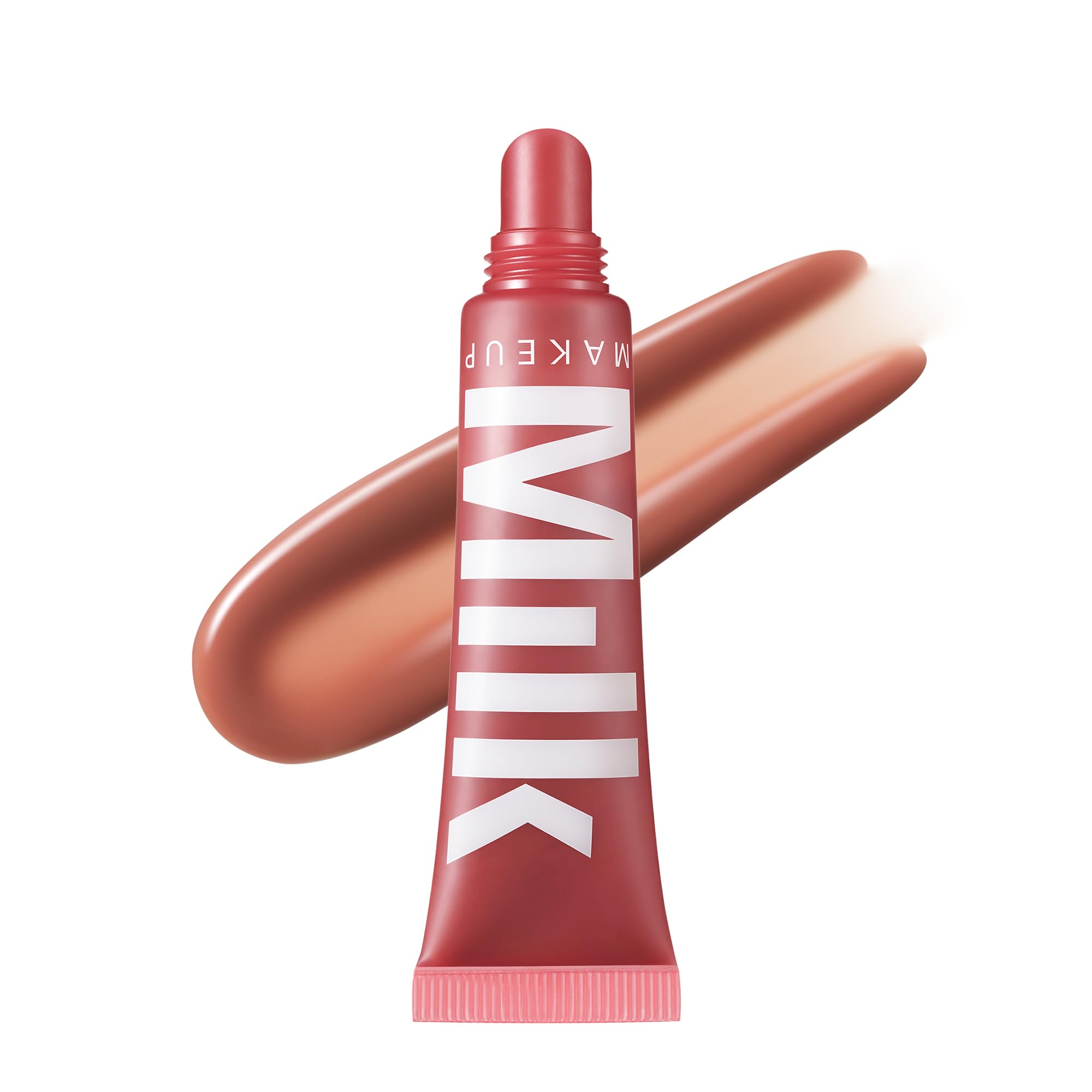 Milk Makeup Balmade Electrolyte Lip Balm – Hydrating, Sheer Gloss Nourishes + Replenishes Moisture – Clean, Vegan Formula with High-Shine Finish – Quench (Brown Beige, Tropical Coconut), 0.4oz