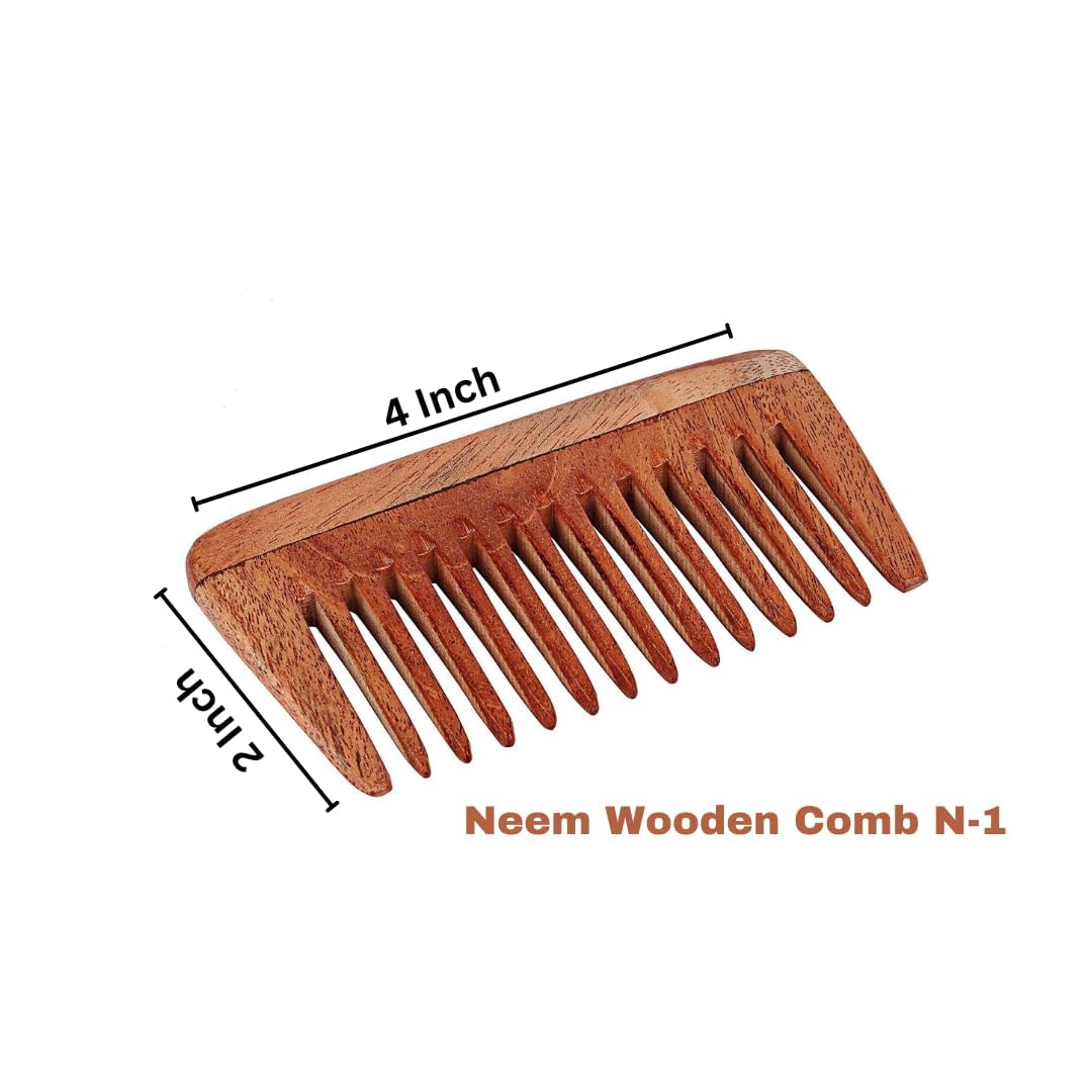 Svatv Handcrafted Neem Wood Comb N-1 4 2