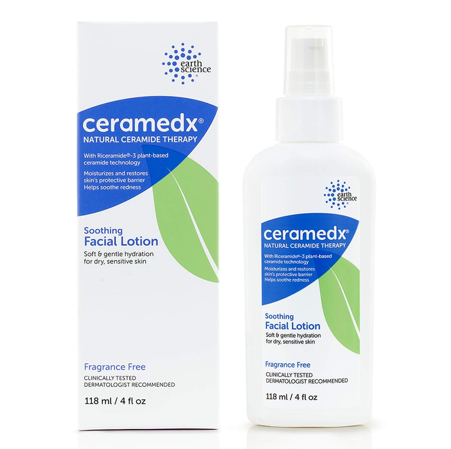Ceramedx – Soothing Facial Lotion | Natural Ceramide Lotion for Dry, Sensitive Skin | Cruelty Free, Vegan & Fragrance Free | 4 fl oz