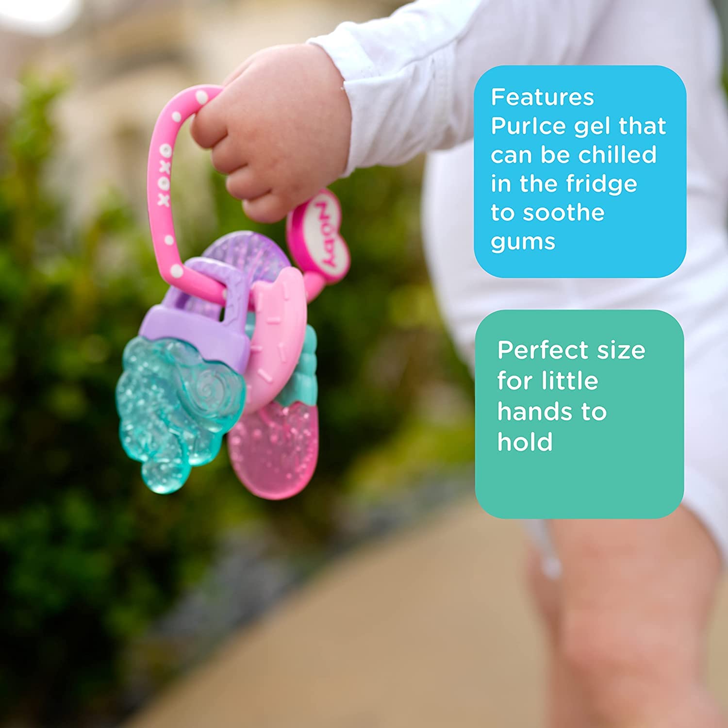 Nuby ICY Gel Teether Ring, Popsicle, Donut and Ice Cream - 3+ Months