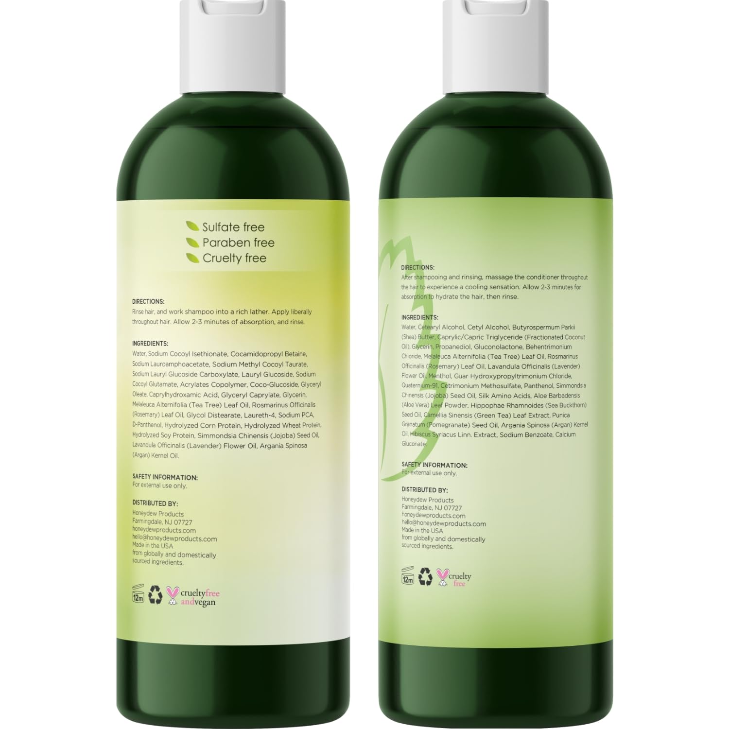 Dandruff Shampoo and Conditioner with Tea Tree Oil - Argan Oil Hair Growth Therapy - Lice Treatment for Kids - Hair Loss Products for Men Hair Loss Prevention for Women - With Lavender, Aloe & Menthol
