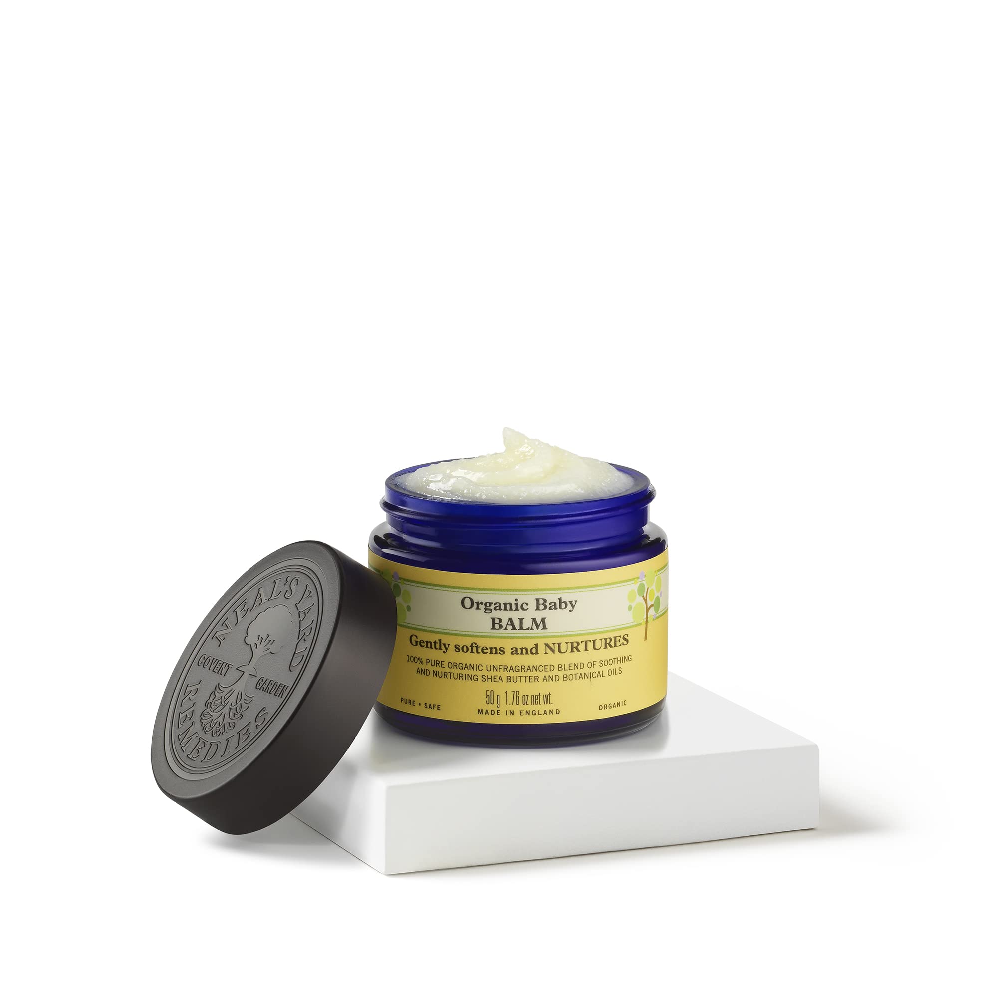 Neal's Yard Baby Balm with Shea Butter and Botanical Oils, Soothing & Nourishing Softening Balm, Hypoallergenic, Fragrance-Free, Cruelty-Free, 50g
