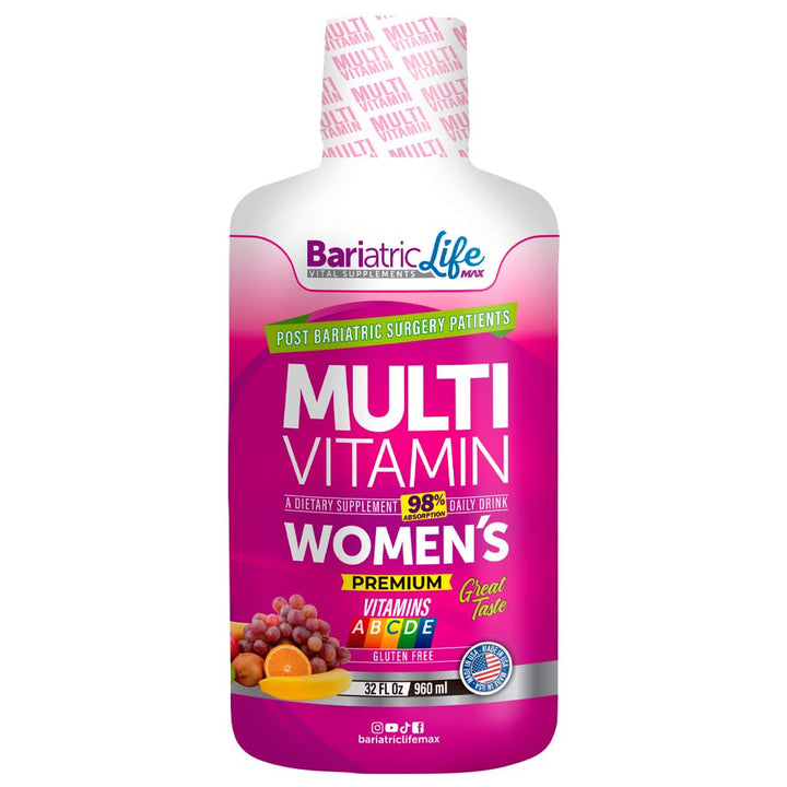 Bariatric Multivitamin Design for Post Bariatric Surgery Womens Patients, Sugar Free, 100+ Vitamins, Minerals & Amino Acids, Supports Muscle, Heart, Brain Health & Energy, 98% Absorption Rate, 32 Serv