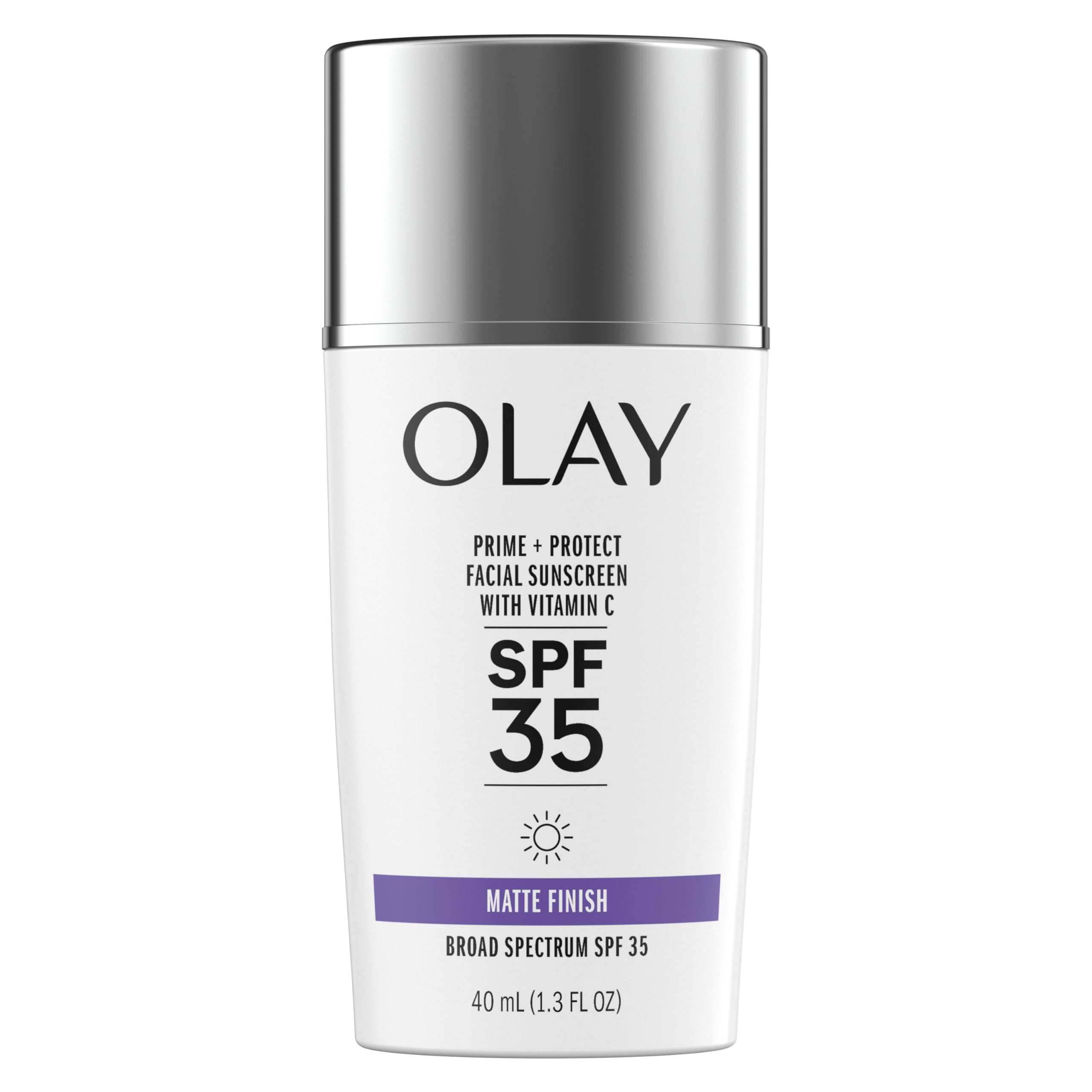 Olay Prime & Protect SPF 35 Face Sunscreen, 40 mL (1.3 FL OZ), Matte Finish SPF Makeup Primer and Lightweight Sunscreen for All Skin Types