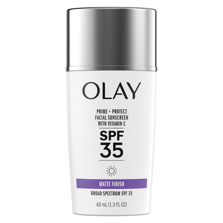 Olay Prime & Protect SPF 35 Face Sunscreen, 40 mL (1.3 FL OZ), Matte Finish SPF Makeup Primer and Lightweight Sunscreen for All Skin Types