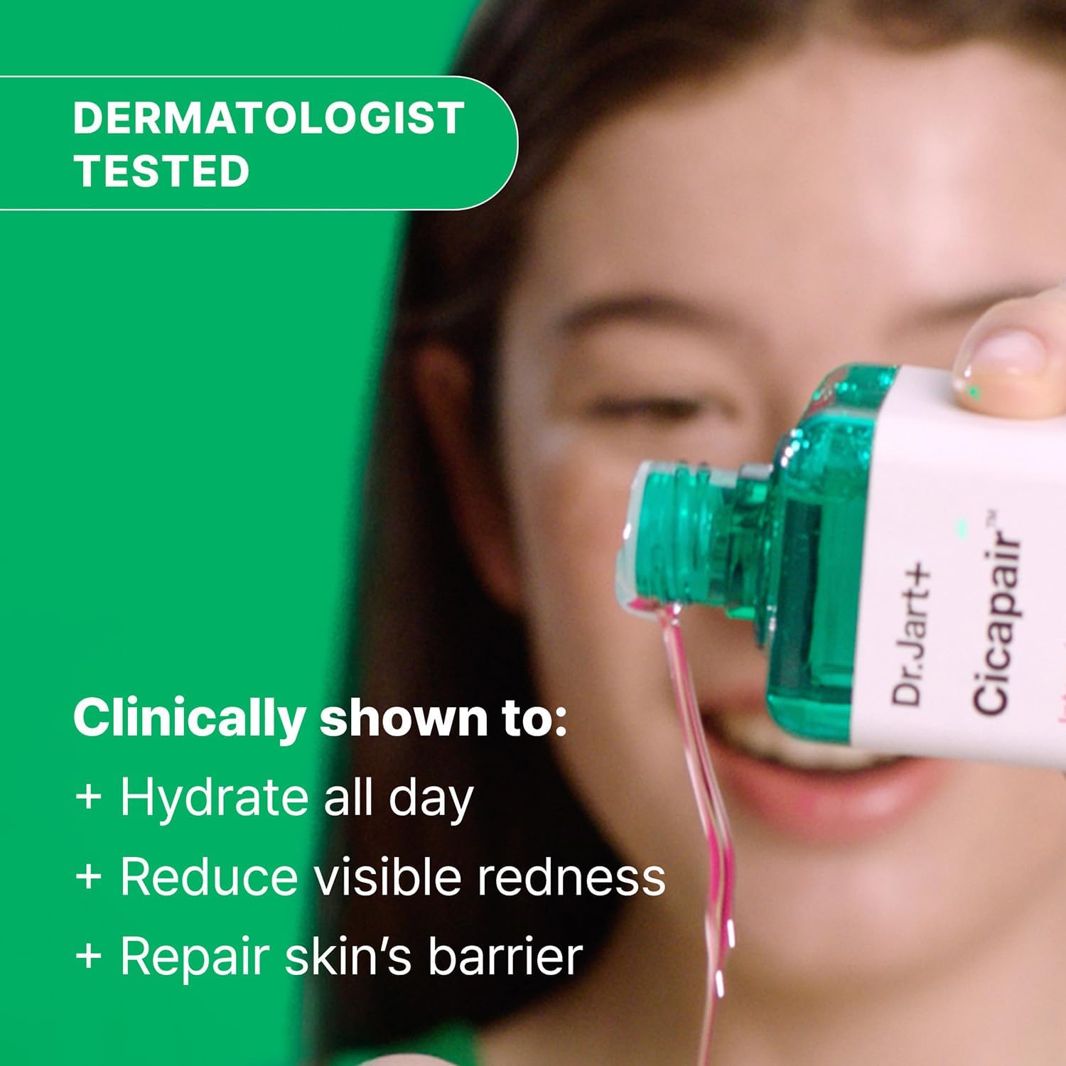 Dr.Jart+ Cicapair™ Intensive Soothing Repair Treatment Liquid Face Lotion to Reduce Redness with Centella Asiatica | Hydrating Toner | Korean Skin Care, 5.07 Fl Oz