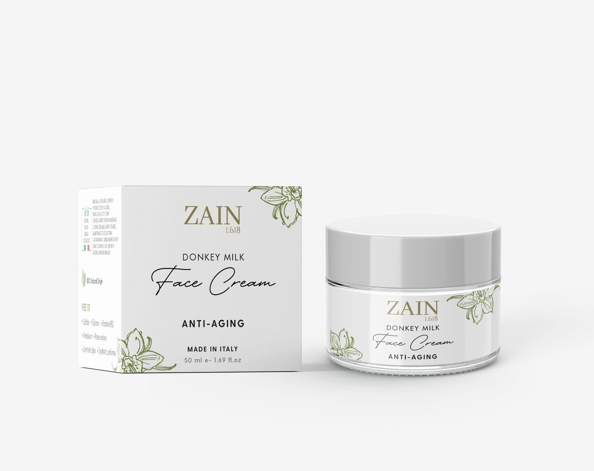 ZAIN1 Moisturizing Face Cream – Anti-Aging with Donkey Milk, Vitamins, and Protein