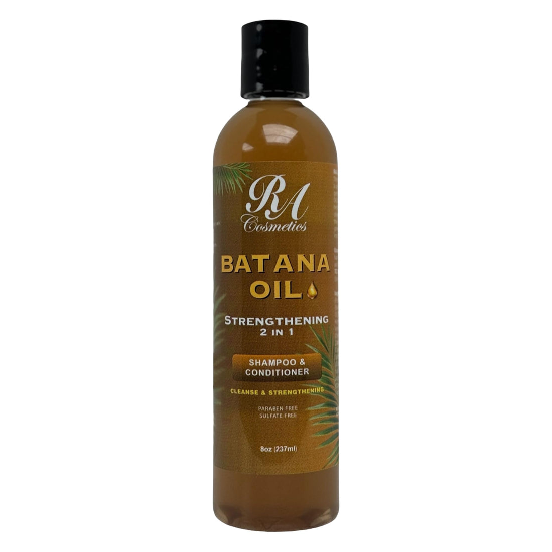 RA COSMETICS Batana Oil 2-in-1 Strengthening Shampoo & Conditioner – Promotes Hair Growth, Reduces Hair Thinning, Hydrates & Repairs Dry, Damaged Hair – Sulfate & Paraben-Free Natural Hair Care - 8oz